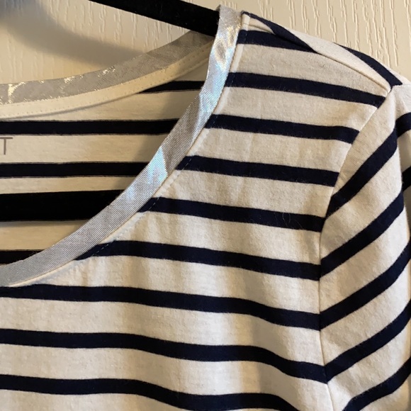 Loft Outlet Striped Long Sleeve Cotton Tee - Size M - Picture 4 of 10